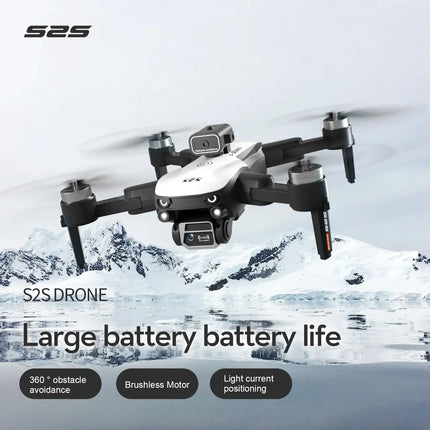 S2S Brushless Drone 4k Profesional 8K HD Dual Camera Obstacle Avoidance Aerial Photography Foldable Quadcopter Flying 25Min HEBDO STORE