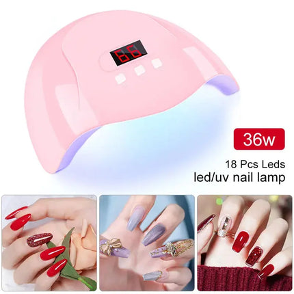 Hot Nail Dryer Machine Portable USB Cable Home Use Nail Lamp For Drying Curing Nails Varnish with 18pcs Beads UV LED Lamp Hebdo Store