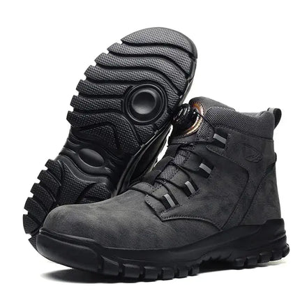 Rotating Button Lightweight Work Safety Shoes Men Industrial Work Sneakers Breathable Steel Toe Shoes Protective Safety Boots HEBDO STORE