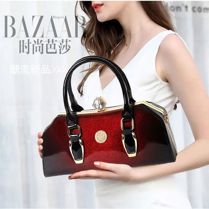 New Fashion Alligator Women Handbags European Design Patent Leather Ladies Shoulder Bags Female Girl Brand Luxury Crossbody Bag HEBDO STORE