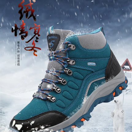 Men's Shoes Winter Anti Slip Snow Boots Outdoor Plush Hiking Shoes High Quality Waterproof Boots Casual Shoes For Men Size 35-46 HEBDO STORE