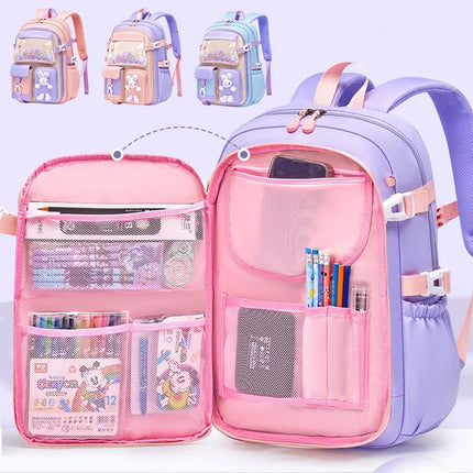 2023 Primary School Girls' Schoolbag Kawaii Lightweight Children's Bag Waterproof Bags Colorful Travel Backpack Mochilas Gifts HEBDO STORE