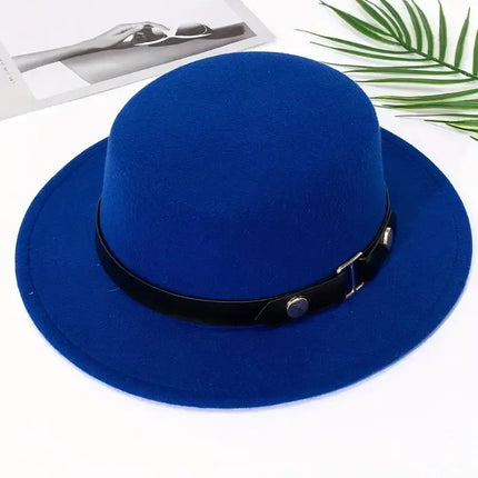 Four Seasons Flat  Top Hat for Men and Women's Versatile Woolen - Premium  from FRANTZDOL STORE  - Just $25.99! Shop now at FRANTZDOL STORE 