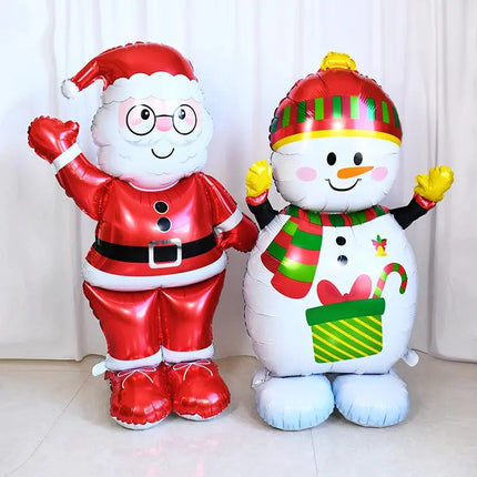 Large Christmas Foil Balloon Snowman Gingerbread Man Santa Claus Balloons Christmas Party Supplies Navidad New Year Party Decor HEBDO STORE