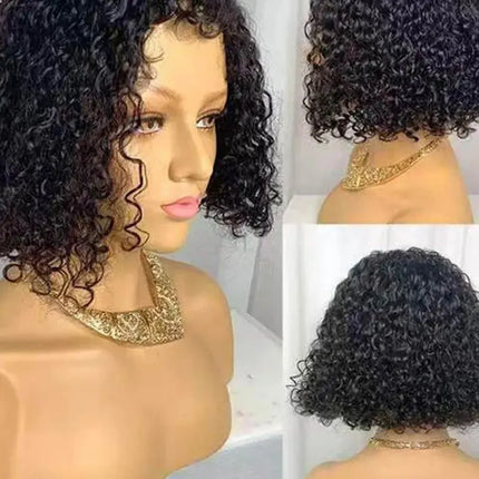 Small Curly Hair Fit Black People Wear of 14 Inch Synthetic Fibre Everyday Use Wigs Synthetic Wig Natural Hebdo Store