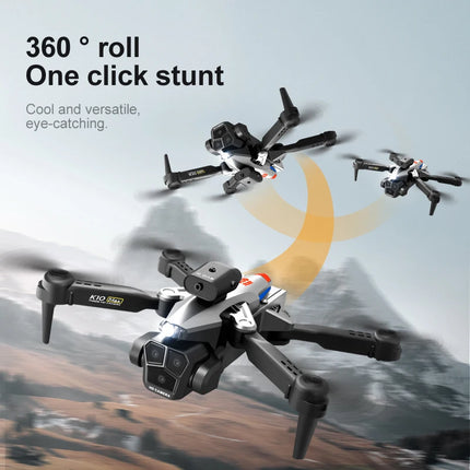 New K10 Max RC Drone HD Triple Camera Optical Flow Positioning Obstacle Avoidance Gesture Photography Foldable Quadcopter Toys HEBDO STORE