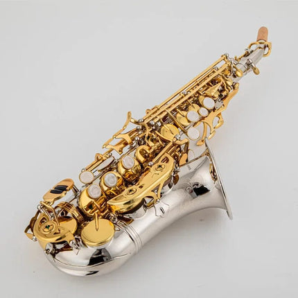 yanagisawa SC-9937 Bb Soprano Saxophone Silver Plated A golden key Brass Professional Woodwind Instrument B Flat Sax HEBDO STORE