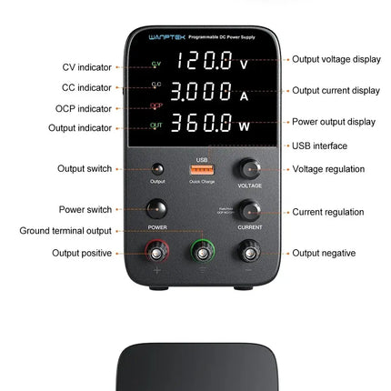 Wanptek DC Power Supply 30V 10A 5A Variable Bench Power Supply Adjustable Lab Power Supply 60V 5A 120V 3A  Voltage Regulator HEBDO