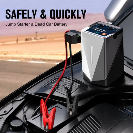 12000mah Car Emergency Starting Power Bank Inflation Pump Suction Blowing all-in-one New 12V Multi-function Jump Starter Booster HEBDO STORE