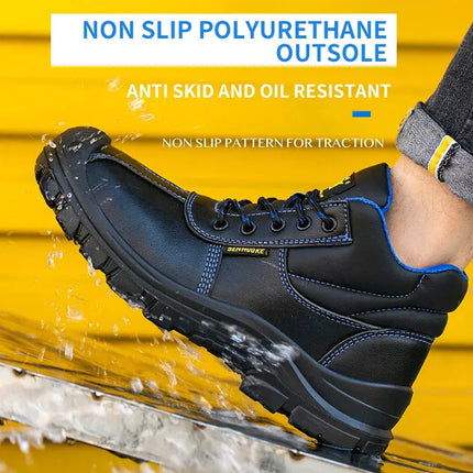 Safety Shoes Boots Man Steel Toe Cap for Work  Work Wear  Industrial Boots Man Protection for the Feet Waterproof HEBDO STORE