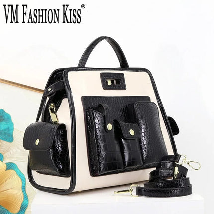 VM FASHION KISS Crocodile Pattern Large-capacity Bags For Women Shoulder Bags Handbag Multi-pocket Messenger Bag 2023 Trend HEBDO STORE