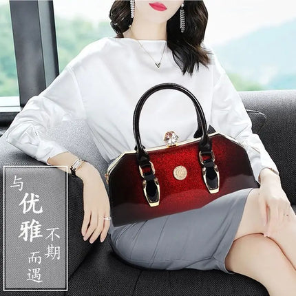 New Fashion Alligator Women Handbags European Design Patent Leather Ladies Shoulder Bags Female Girl Brand Luxury Crossbody Bag HEBDO STORE