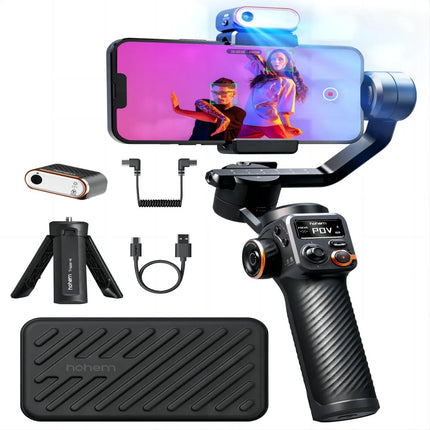 Hohem iSteady M6 Kit Handheld Gimbal Stabilizer Selfie Tripod for Smartphone with AI Magnetic Fill Light Full Color Video Lights HEBDO STORE