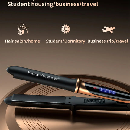 4 Gears Adjustable Temperature 2in1 Professional Flat Iron Hair Straightener Fast Warm-up Styling Tool For Wet or Dry Hair HEBDO STORE