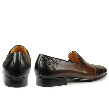 Men Dress Driving Shoes Genuine Cow Leather Casual One-step Loafers Handmade Simplicity Fashion HEBDO STORE