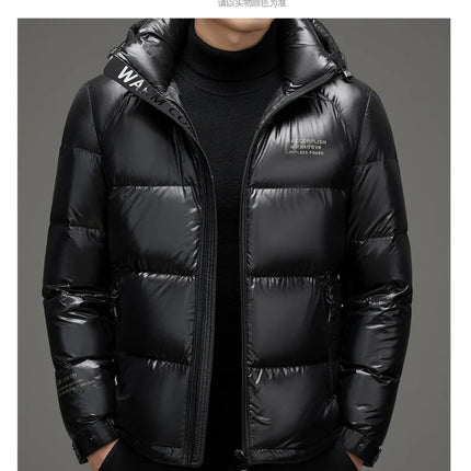 Super Down Jacket 2024 Winter New Short Coat Thickened Designer Clothing Hooded Casual Heating Luxury Down Ultra-light Filling HEBDO STORE