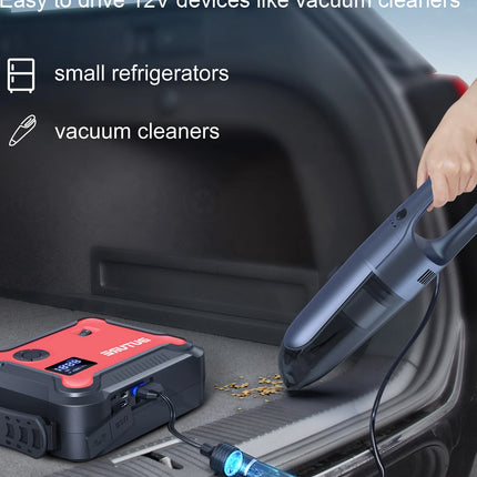 Buture 5 in 1 Car Jump Start  Air Compressor 26800mAh Power Bank Portable Battery Booster Digital Tire Inflator with 160W DC Out HEBDO STORE