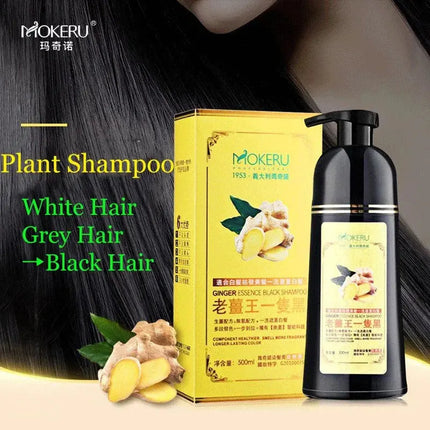 Mokeru Long Lasting Permanent Hair Color Natrual Ginger Hair Dye Black Shampoo for Women and Men Fast Beatuy Health Products HEBDO