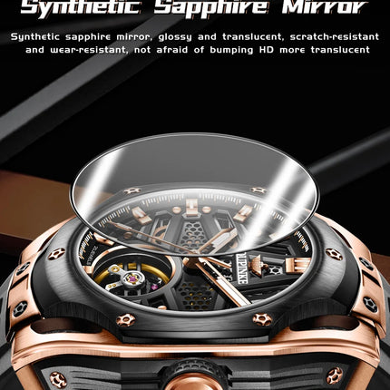 OUPINKE Men's Watches Full Skeleton 50ATM Waterproof Luminous Automatic Mechanical Watch for Man HEBDO STORE