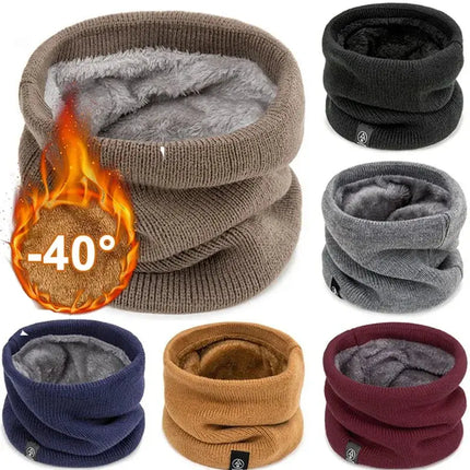 Fashion Soft Knitted Neck Warmer Sport Scarf Women Men Face Cover Winter Skating Running Warm Scarves Thick Cold-proof Collar HEBDO STORE