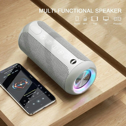 Portable Speaker, Wireless Bluetooth Speaker, IPX7 Waterproof, 24W Loud Stereo Sound with Mic, Bassboom Technology, TWS Pairing HEBDO