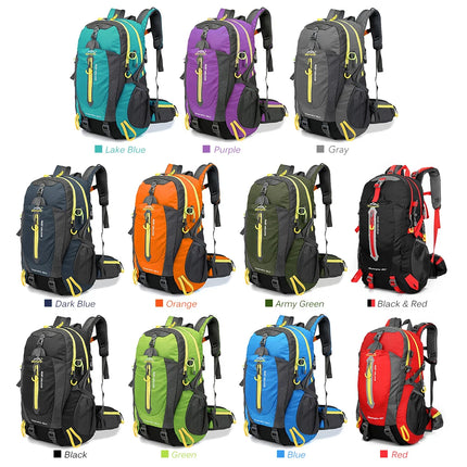 40L Water Resistant Travel Backpack Camping Hiking Laptop Daypack Trekking Climbing Back Bags For Men Women Hiking Supplies HEBDO STORE