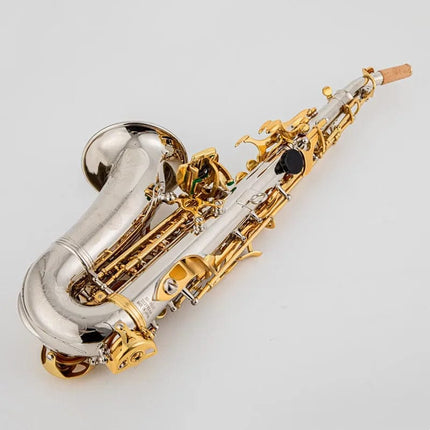 yanagisawa SC-9937 Bb Soprano Saxophone Silver Plated A golden key Brass Professional Woodwind Instrument B Flat Sax HEBDO STORE