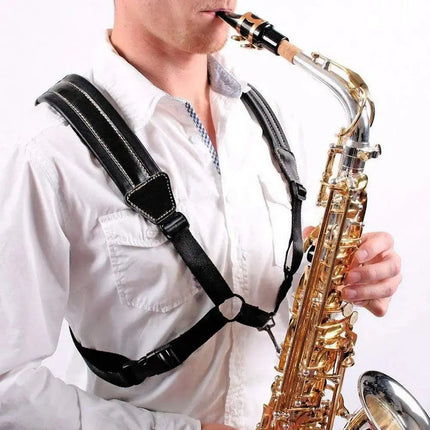 Miwayer Saxophone Neck Strap Sax Harness Shoulder Padded Neck Sling Adjustable For Baritone Alto Tenor Soprano Baritone Sax FRANTZDOL STORE