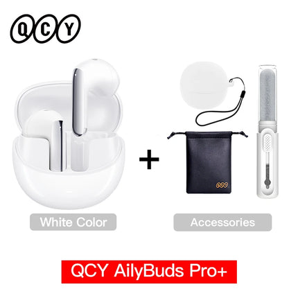 QCY HT10 AilyBuds Pro+ ANC Wireless Earphone Hi-Res Audio with LDAC Bluetooth 5.3 Earbuds 6 Mic AI HD Call Multipoint Connection HEBDO STORE