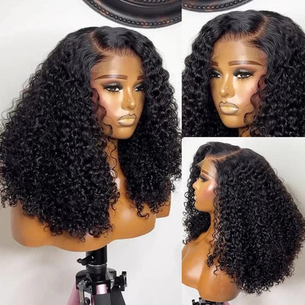 Water Wave Short Curly Bob Wig 13x6 Lace Front Wig 13x4 Transparent Lace Frontal Human Hair Wigs Pre Cut Lace Wigs for Women HEBDO STORE