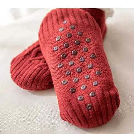 Warm Non Slip Socks Thermal Men Winter Short Cotton Thickened Family Sleep Soft Grip Plush Floor Slipper Sock Fluffy Women 2024 HEBDO