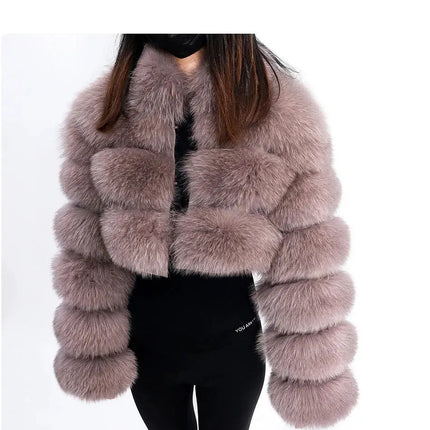 MAOMAOKONG 2023 Trend New Real Fur Coat Natural Fox Fur Women's Winter Coats Short Jackets Female Clothing Vests Fashion HEBDO STORE