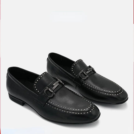 Spring and Autumn New Men's Business Dress Shoes Genuine Leather Round Toe Lefu Shoes HEBDO STORE