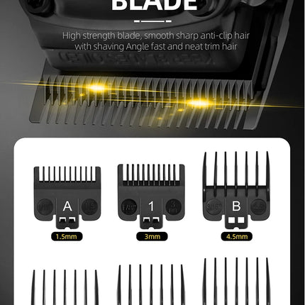 Kemei Professional Hair Clipper Set Electric Hair Cutting Machine Rechargeable Barber Hair Trimmer Cordless Haircut Clipper HEBDO STORE