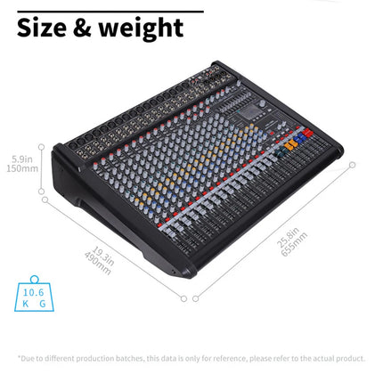 CMS1600-3 48V Phantom Audio Mixer Console Professional 16 Channel Compact Mixing Desk System For Stage Church Studio HEBDO STORE