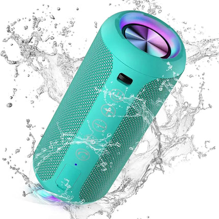 Portable Speaker, Wireless Bluetooth Speaker, IPX7 Waterproof, 24W Loud Stereo Sound with Mic, Bassboom Technology, TWS Pairing HEBDO