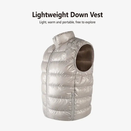 AEGISMAX Premium Men Down Vest for Hiking Climbing Skiing Winter Sleeveless Jacket Ultralight Goose Down Waistcoat Unisex HEBDO STORE