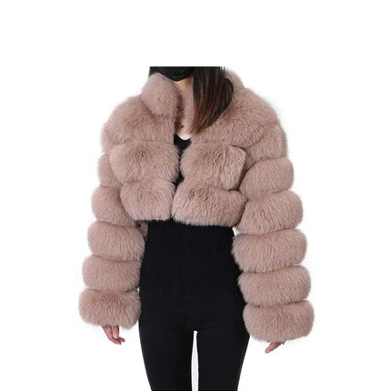 MAOMAOKONG 2023 Trend New Real Fur Coat Natural Fox Fur Women's Winter Coats Short Jackets Female Clothing Vests Fashion HEBDO STORE