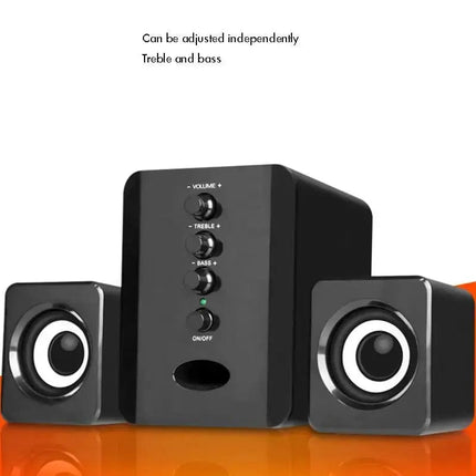 USB Subwoofer Speaker System, Wired Computer Speakers Great USB For DJ Music, Movies, Gaming, And Multimedia Laptops Computer HEBDO