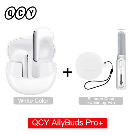 QCY HT10 AilyBuds Pro+ ANC Wireless Earphone Hi-Res Audio with LDAC Bluetooth 5.3 Earbuds 6 Mic AI HD Call Multipoint Connection HEBDO STORE