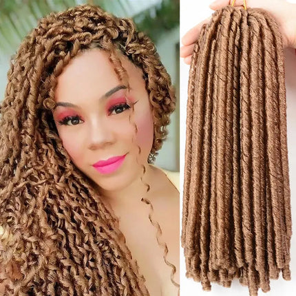 Full star 14inch 70g/pack Crochet Braids Synthetic Braiding Hair Extension Afro Hairstyles Soft Faux Locs Black Brown Color FRANTZDOL STORE