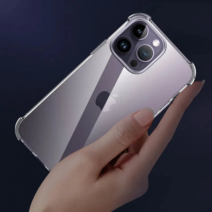 Shockproof Clear Phone Case For iPhone 15 14 13 12 11 Pro Max XR XS Max Silicone Soft TPU Back Cover For iPhone 15 14 13 11 Case Hebdo Store