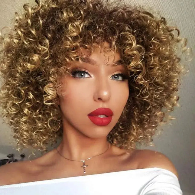 Cross-Border Wigs European And American Fashion African Small Curly Ladies Wigs Headgear Wig African Explosive Head - Image #1