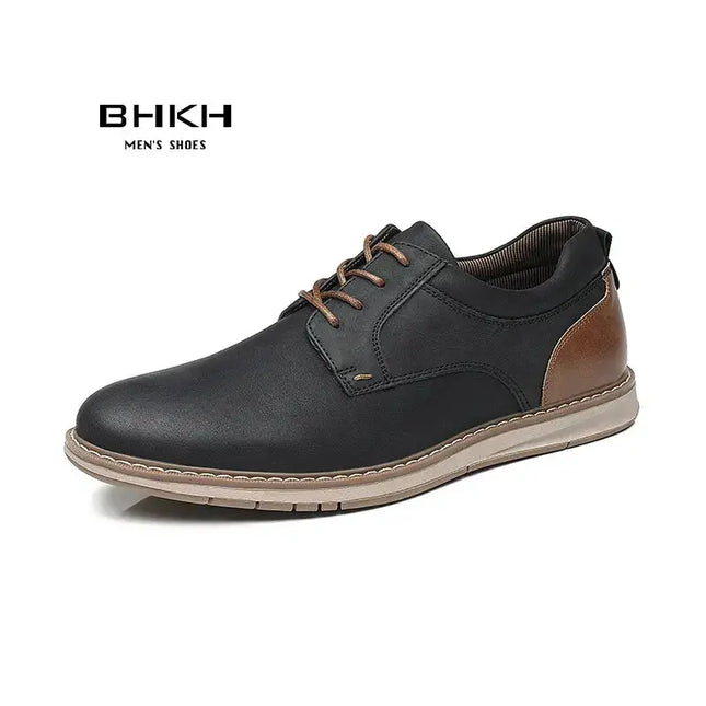 BHKH New Shoes For Men 2022 Spring/Summer Pu Leather Breathable Casual Shoes Lace up Office Style Business Men's Sneaker Zapatil - Premium  from FRANTZDOL STORE  - Just $95! Shop now at FRANTZDOL STORE 