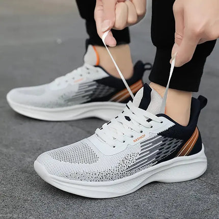 Men's Cushioned Running Shoes, Non-slip Comfortable Breathable Lightweight Knit Sports Sneakers - Premium  from FRANTZDOL STORE  - Just $50! Shop now at FRANTZDOL STORE 