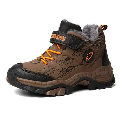 Children Casual Luminous Shoes For Boys Breathable Sneaker Winter Warm Plush Kids Hook&Loop Non-slipl Hiking Shoes - Premium  from FRANTZDOL STORE  - Just $39.99! Shop now at FRANTZDOL STORE 