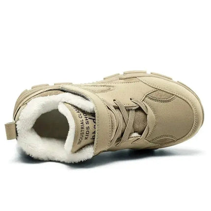 Winter Brand Children Shoes Girl Boy Boots Water Proof Leather Kids Snow Boots Plush Warm Fashion Sneakers Casual Outdoor Shoes - Premium  from FRANTZDOL STORE  - Just $55! Shop now at FRANTZDOL STORE 