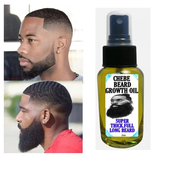 Chebe Beard Growth Oil Serum Fast Growing hair Mustache Facial Hair Grooming for Men Thick Long - Premium  from FRANTZDOL STORE  - Just $15.99! Shop now at FRANTZDOL STORE 