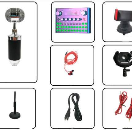 F007plus Special Live Broadcast Equipment, Sound Card, Mobile Phone, Computer, Universal Internet Celebrity Singing And Microphone Equipment HEBDO STORE