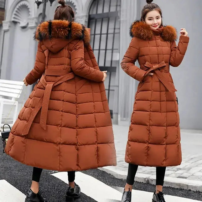 long Parkas korean style fashion quilted jacket women winter outfits 2023 Thicken Warm Long Coat Clothing Hooded Autumn Clothes - Premium  from FRANTZDOL STORE  - Just $80! Shop now at FRANTZDOL STORE 